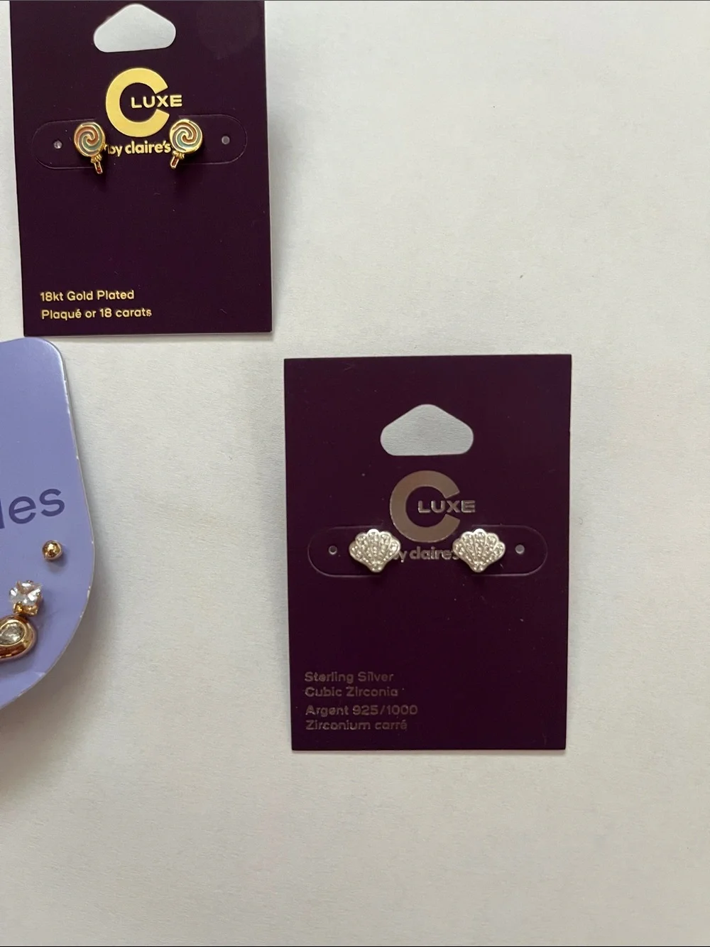🆕 3 pair of Claire’s earrings